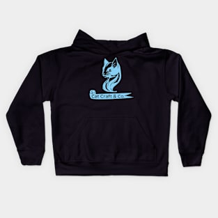 Cat Craft Co - Regal Blue Cat Kids Hoodie